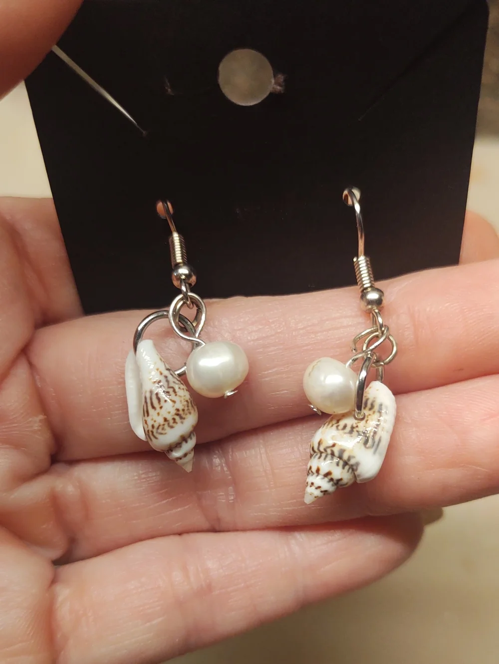 BOGO! NEW! Real Seashell Dangle Earrings